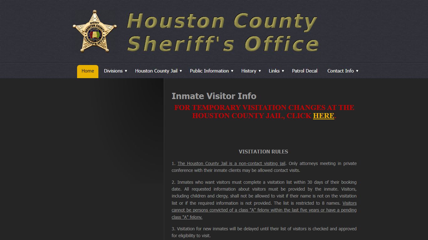 Inmate Visitor Info