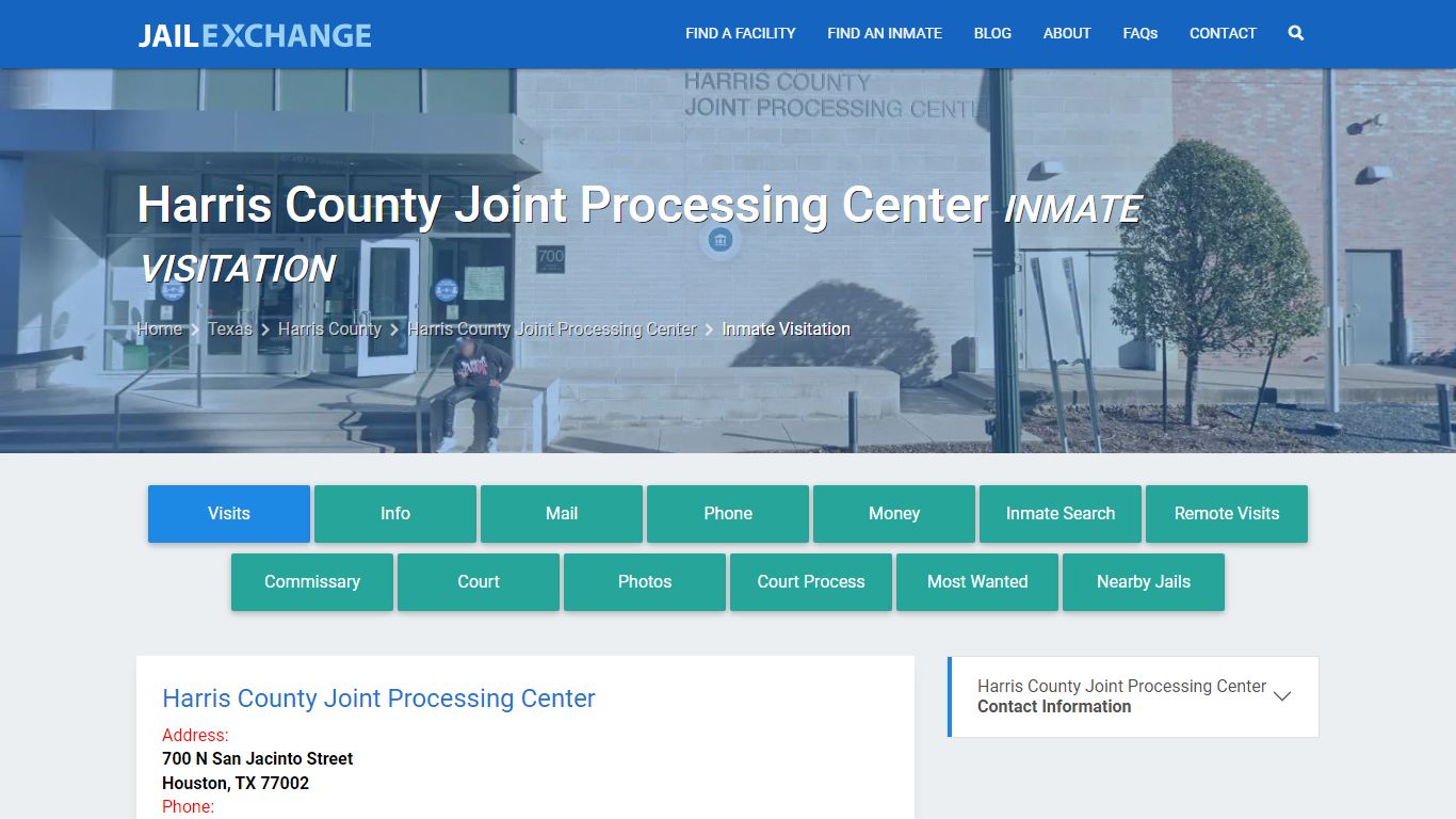 Harris County Joint Processing Center Inmate Visitation - Jail Exchange
